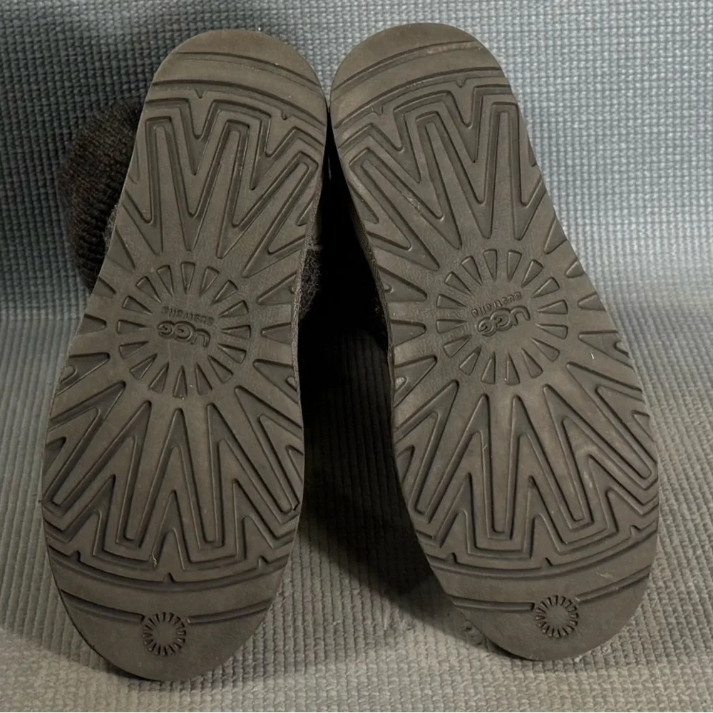 UGG Classic Argyle Knit Gray Boots Women’s Size 8 - Picture 6 of 7